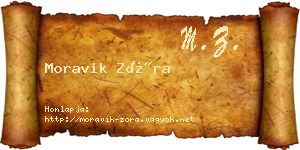 Moravik Zóra névjegykártya